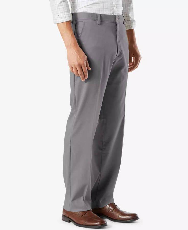 Men's Easy Classic Fit Khaki Stretch Pants Burma Grey - 9