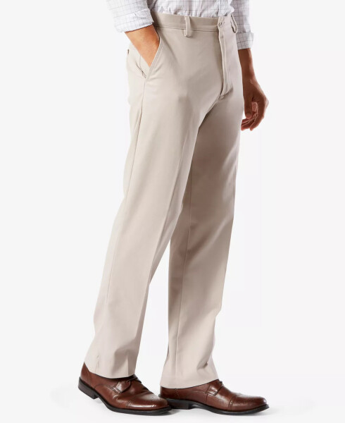 Men's Easy Classic Fit Khaki Stretch Pants Cloud - 3