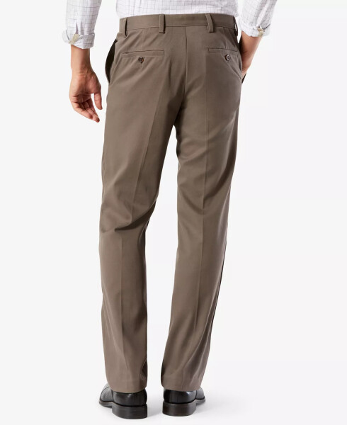 Men's Easy Classic Fit Khaki Stretch Pants Dark Pebble - 7