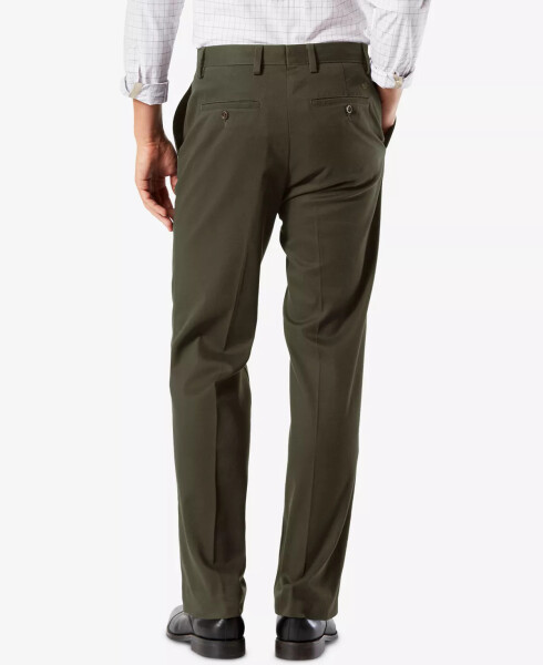 Men's Easy Classic Fit Khaki Stretch Pants Olive Grove - 7