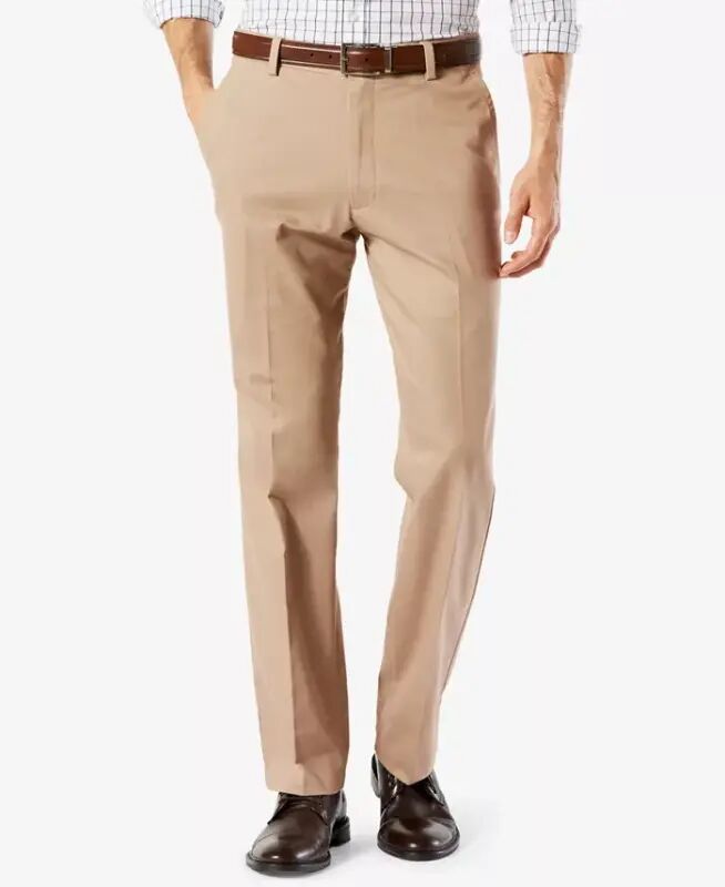Men's Easy Straight Fit Khaki Stretch Pants - DOCKERS