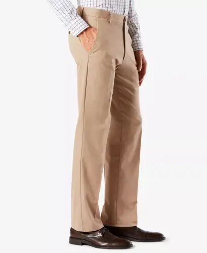 Men's Easy Straight Fit Khaki Stretch Pants - 3