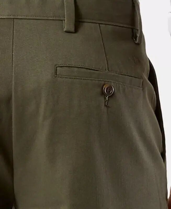 Men's Easy Straight Fit Khaki Stretch Pants - 4