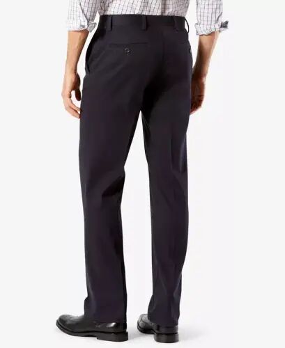 Men's Easy Straight Fit Khaki Stretch Pants-Dockers Navy - 2