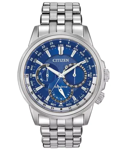 Men's Eco-Drive Calendrier Stainless Steel Bracelet Watch 44mm BU2021-51L - 1