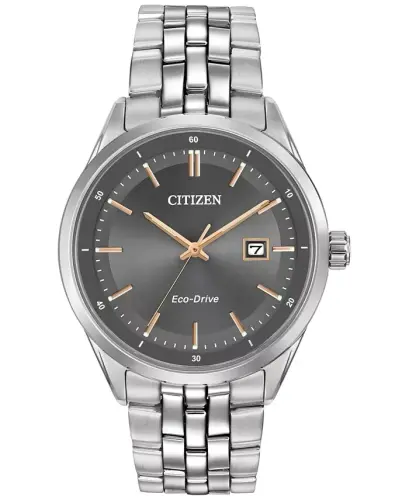 Men's Eco-Drive Stainless Steel Bracelet Watch 41mm BM7251-53H-Silver - 1