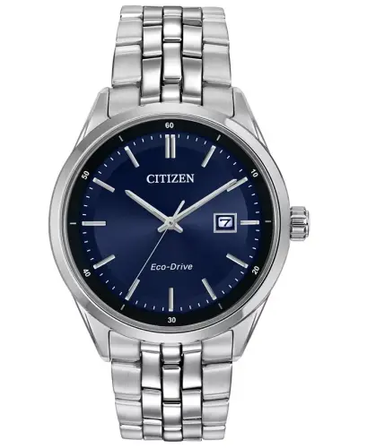 Men's Eco-Drive Stainless Steel Bracelet Watch 41mm BM7251-53L-Silver - 1