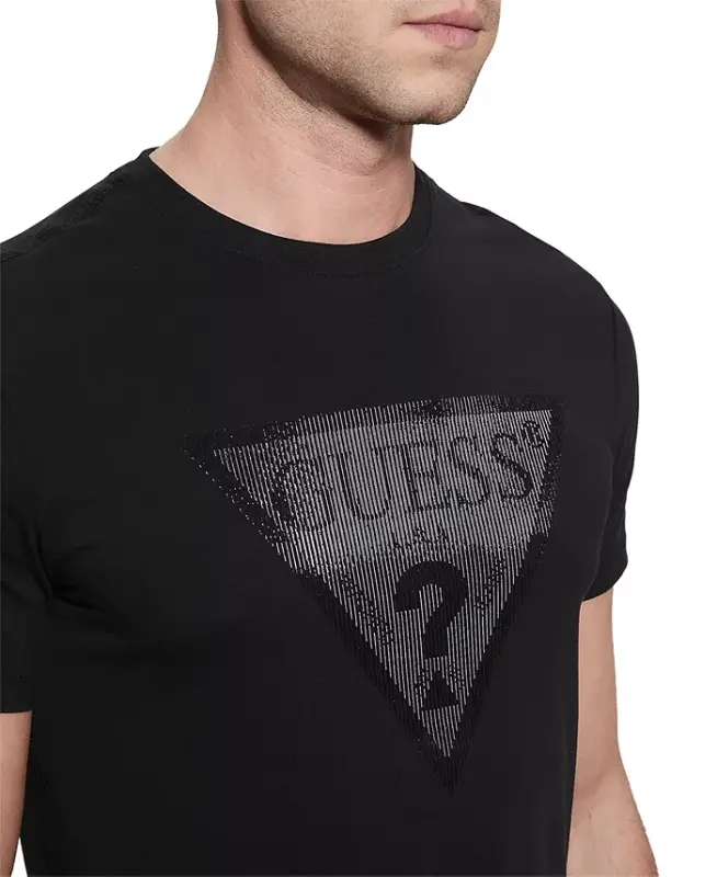 Men's Eco Triangle Crewneck Tee-Jet Black - 3