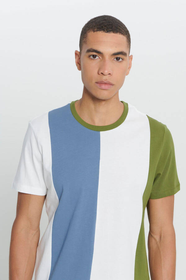 Men's Ecru-Khaki Standard Fit Regular Cut 100% Cotton - 5
