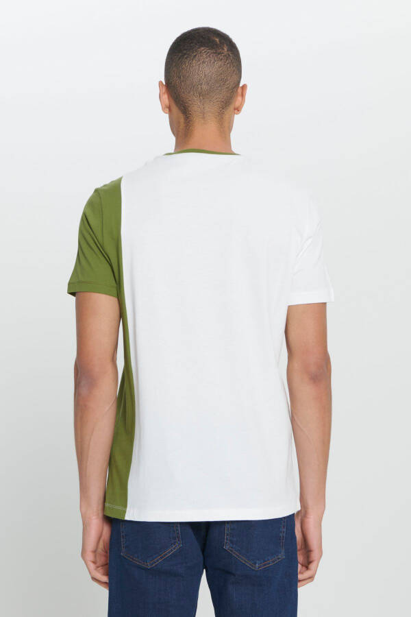Men's Ecru-Khaki Standard Fit Regular Cut 100% Cotton - 6