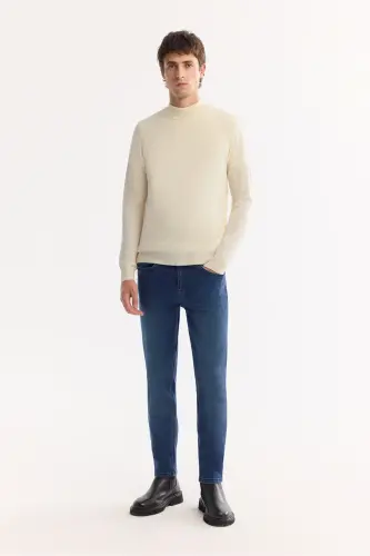 Men's Ecru Knit Sweater - 6