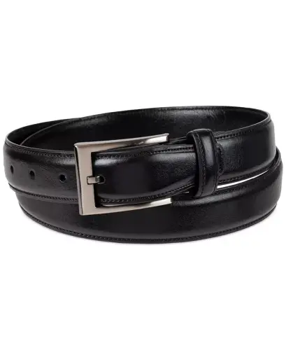 Men's Edge Stitched Belt, Created for Modazone-Black - 1