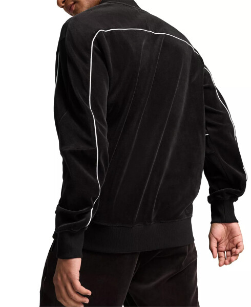 Men's Edizione Invernale Piped Velour Track Jacket Black - 2