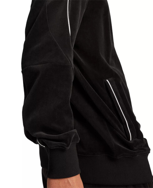 Men's Edizione Invernale Piped Velour Track Jacket Black - 3