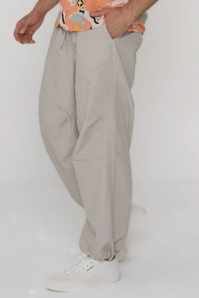 Men's Elastic Waist Parachute Pants - 4