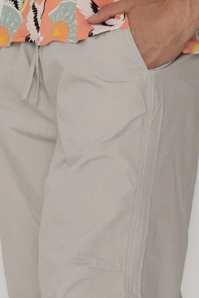 Men's Elastic Waist Parachute Pants - 7