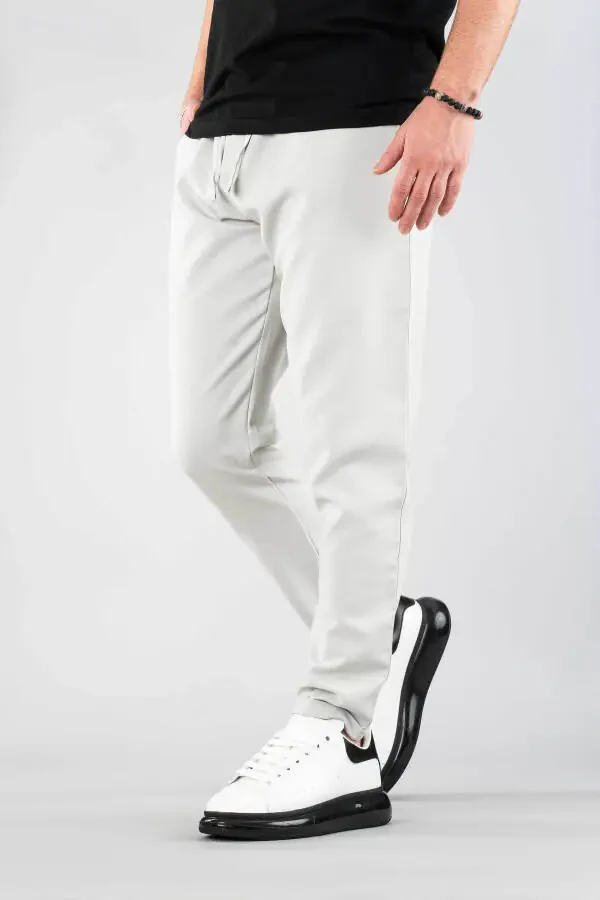 Men's Elastic Waist Ribbed Jogger Pants - 2