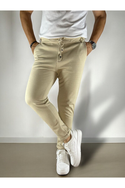 Men's Elastic Waistband Double Leg Fleece Jogger - 9