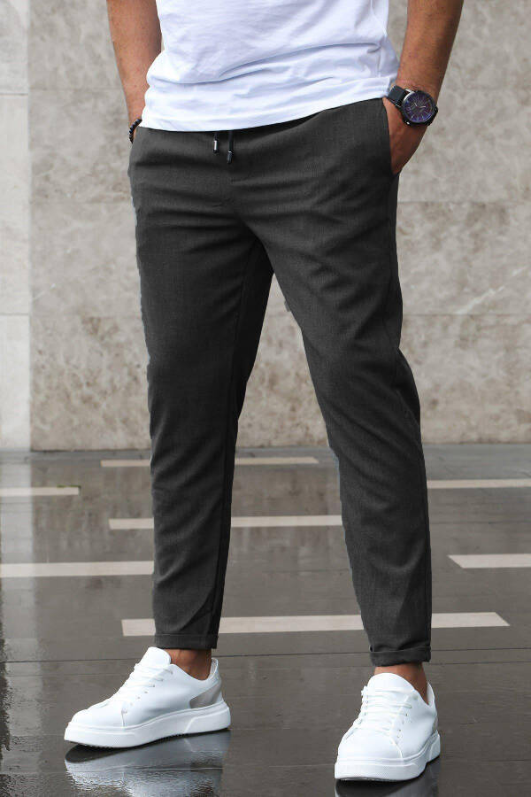 Men's Elastic Waistband Lycra Comfort Knit Jogger Fit Pants - 3