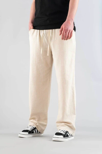 Men's Elastic Waistband Slim Fit Stretch Lycra Basic Cotton Jogger Pants - BOMBE