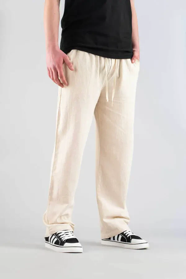 Men's Elastic Waistband Slim Fit Stretch Lycra Basic Cotton Jogger Pants - 3