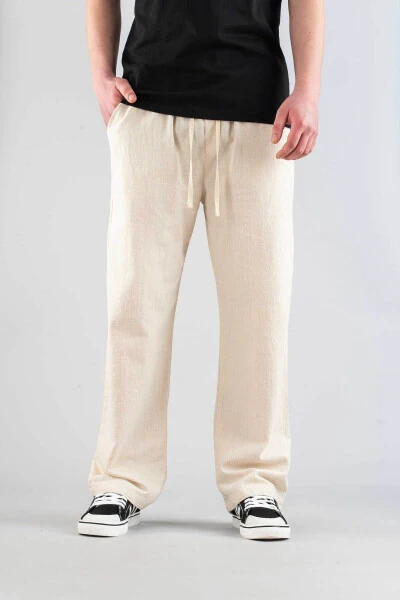 Men's Elastic Waistband Slim Fit Stretch Lycra Basic Cotton Jogger Pants - 5