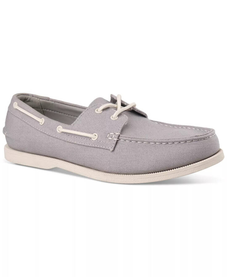 Men's Elliot Lace-Up Boat Shoes, Created for Modazone - Grey - 6