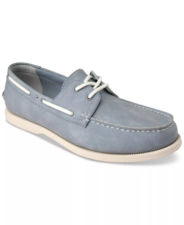 Men's Elliot Lace-Up Boat Shoes, Created for Modazone Light Blue - 1