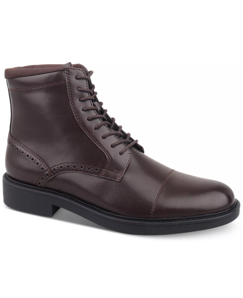 Men's Elroy Lace-Up Cap-Toe Boots, Created for Modazone - Brown - 1