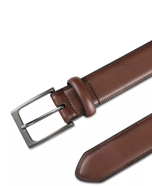 Men's Embossed Edge Belt, Created for Modazone Cognac - 4