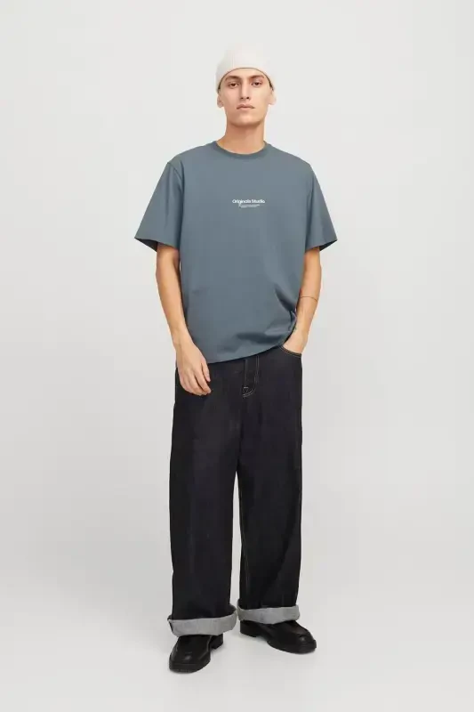 Men's Embossed Logo Printed T-Shirt - Vesterbro-Stormy Weather - 2