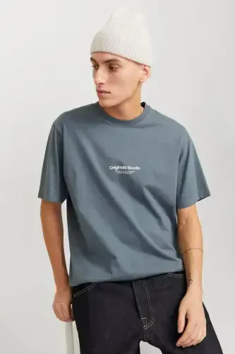 Men's Embossed Logo Printed T-Shirt - Vesterbro-Stormy Weather - 6