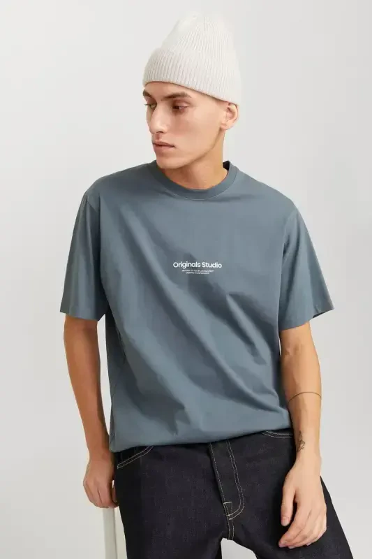 Men's Embossed Logo Printed T-Shirt - Vesterbro-Stormy Weather - 6