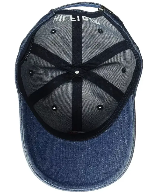 Men's Embroidered Ardin Cap - Rinse Denim - 3