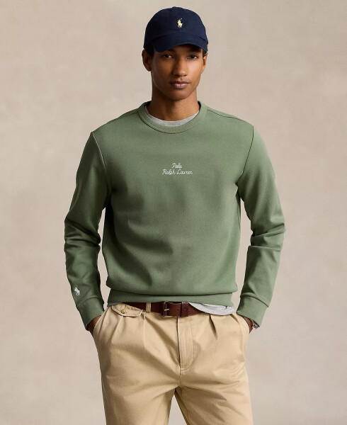 Men's Embroidered-Logo Double-Knit Sweatshirt Cargo Green - 1