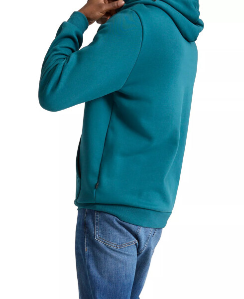 Men's Embroidered Logo Fleece Hoodie Cold Green - 2