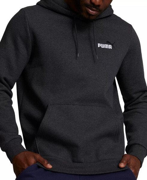 Men's Embroidered Logo Fleece Hoodie Dark Grey Heather - 1