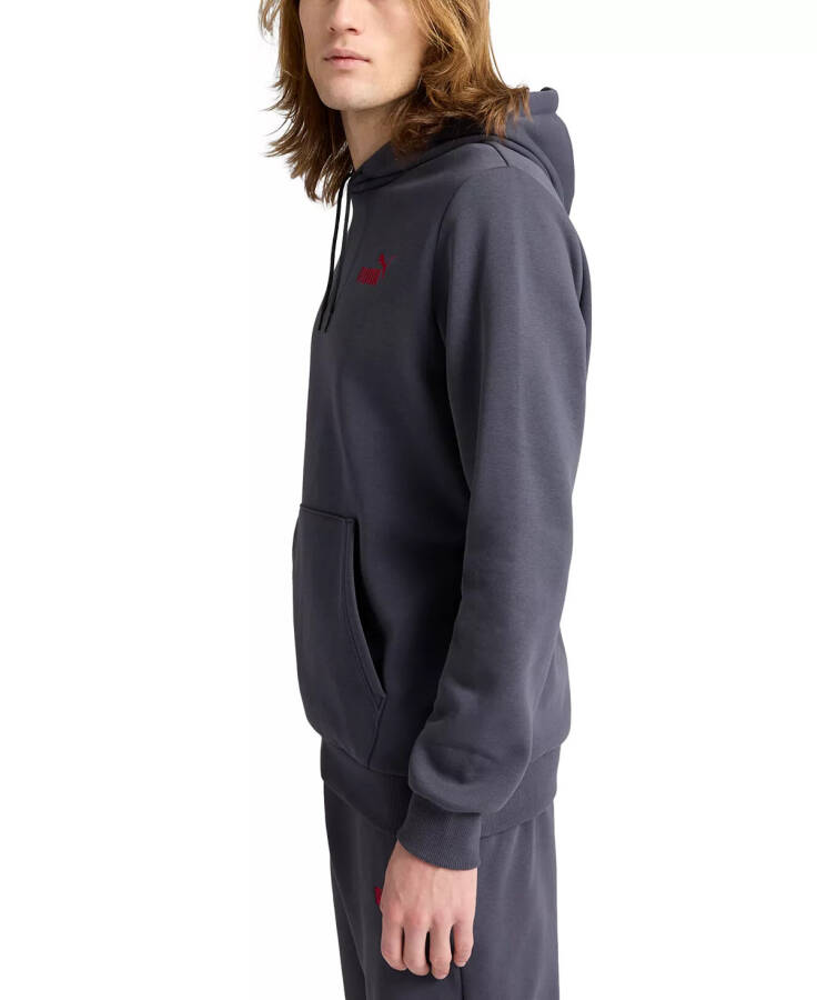 Men's Embroidered Logo Fleece Hoodie Galactic Gray - 3