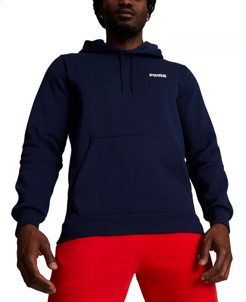 Men's Embroidered Logo Fleece Hoodie Peacoat Navy - 1