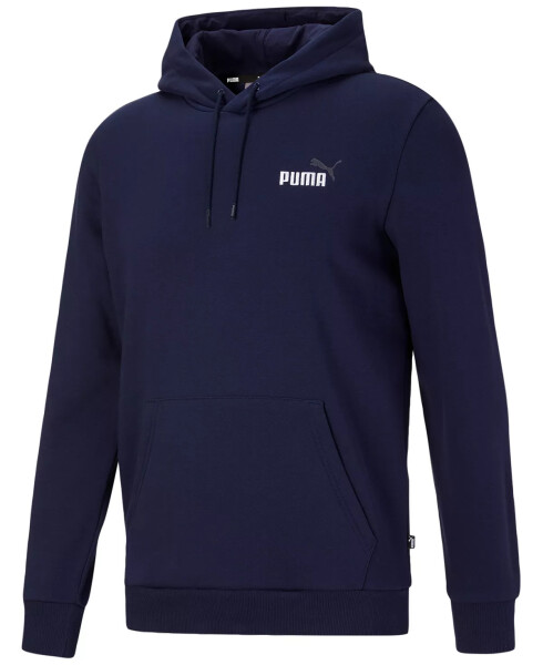 Men's Embroidered Logo Fleece Hoodie Peacoat Navy - 4