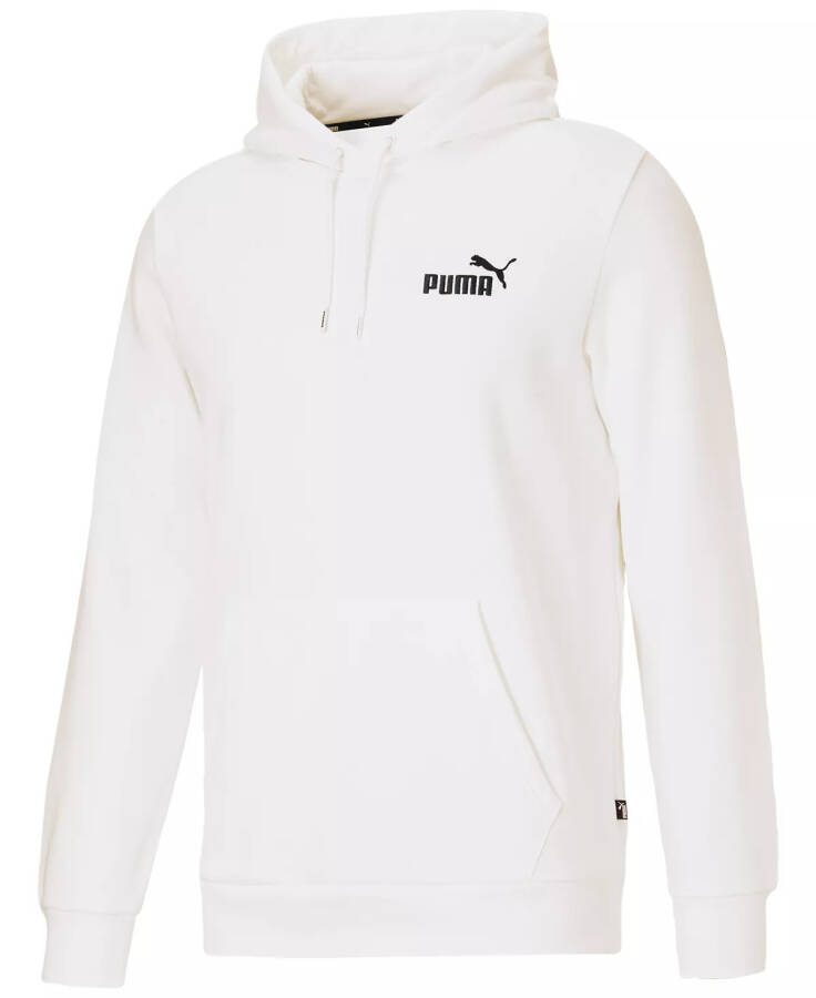 Men's Embroidered Logo Fleece Hoodie White - 4