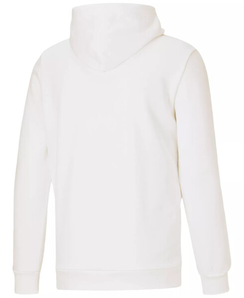 Men's Embroidered Logo Fleece Hoodie White - 5