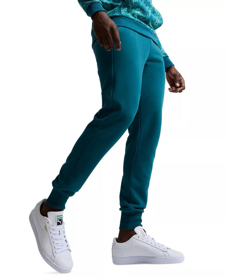 Men's Embroidered Logo Fleece Jogger Sweatpants Cold Green - 1