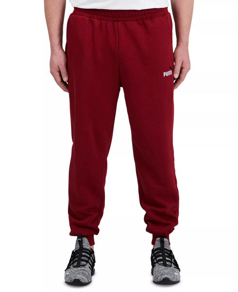 Men's Embroidered Logo Fleece Jogger Sweatpants Intense Red - 1