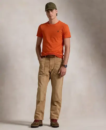 Men's Embroidered Pony Classic-Fit T-Shirt - College Orange - POLO RALPH LAUREN (1)