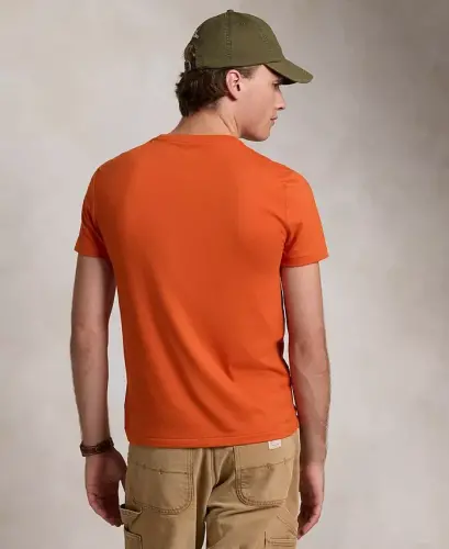 Men's Embroidered Pony Classic-Fit T-Shirt - College Orange - 4