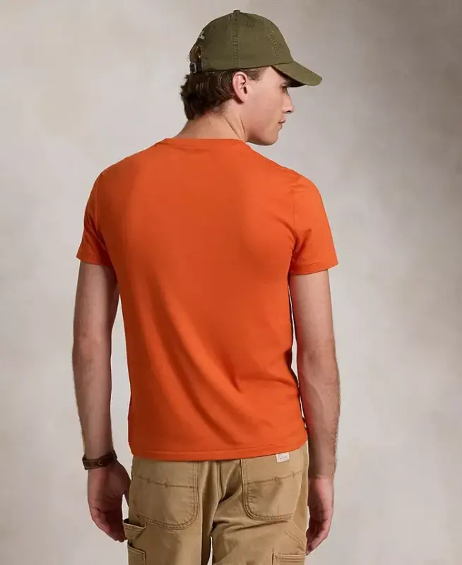 Men's Embroidered Pony Classic-Fit T-Shirt - College Orange - 4