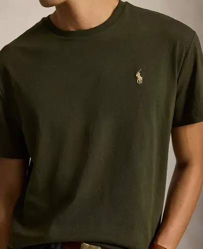 Men's Embroidered Pony Classic-Fit T-Shirt - COMPANY OLIVE/C8526 - 3