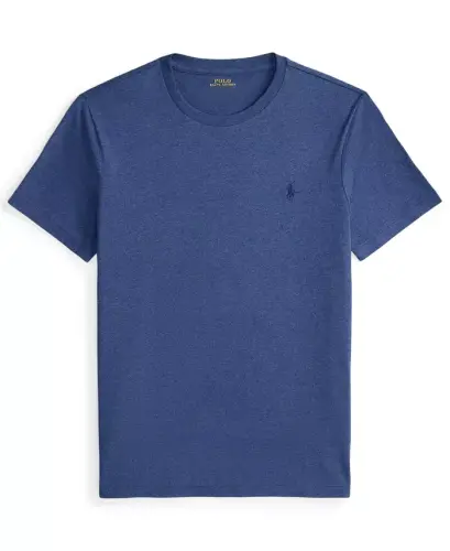 Men's Embroidered Pony Classic-Fit T-Shirt - Derby Blue Heather - 6