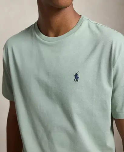 Men's Embroidered Pony Classic-Fit T-Shirt - Light Green - 1